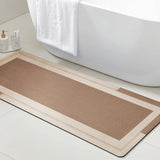 VIKAMA Bathroom Runner Rug with No Slip Rubber Backing Quick Dry Ultra Absorbent Bath Mat Machine Washable Floor Mats Home Decor