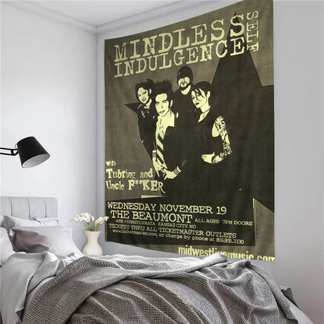 Mindless Self Indulgence Anime Tapestry - Tarot Hippie Wall Rug, Dorm & Home Decor, Unique Hanging Art, Vibrant Design