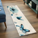 Bohemian Flower Runner Rugs Colorful Floral Pattern Carpet Fresh Natural Design Long Floor Mat for Bedroom Kitchen Laundry Room