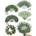 20pcs Eucalyptus Leaves Stems Artificial Plant Bouquet Fake Flowers for Home Decor DIY Floral Arrangement Wedding Decoration