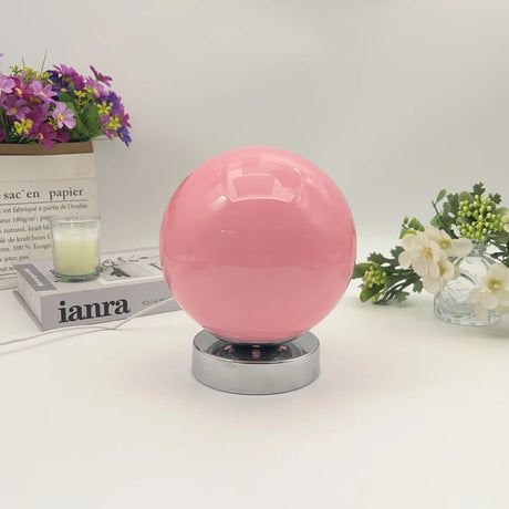 Murano Glass Desk Lamp USB Powered Glass Table Bedside Lamps Vintage Glass Lamp with 3 Color Temperature