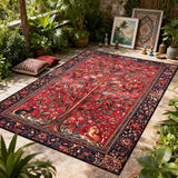 Bohemian Luxury Outdoor Carpet Flower Decoration Retro Style Living Room Rug Sofa Bedroom Easy Clean Washable Floor Mat Soft