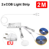 Smart Penetrable Wood COB LED Strip Touch Sensor Light 320Leds/m Warm/Neutral White Parallel Lights Kitchen Backlight Lighting