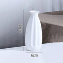 White Nordic Ceramic Flower Vase Retro Flower Bottle Creative Flower Arrangement Holder Simple Plant Pot Room Table Decor Mini