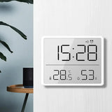 Magnetic LCD Digital Clock Wall Mounted 3.7Inch Refrigerator wall Alarm Clock Ultra Thin Desk Clock for Bedside Living Room