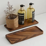 Natural Wooden Tray Rectangular Plate Fruit Snacks Food Storage Trays Hotel Home Serving Tray Decorate Supplies
