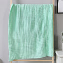 6 Layer Gauze Multipurpose Throw Blanket Baby Cotton Gauze Children's Bath Towel Without Fluorescent Color Waffle Blanket