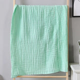 6 Layer Gauze Multipurpose Throw Blanket Baby Cotton Gauze Children's Bath Towel Without Fluorescent Color Waffle Blanket