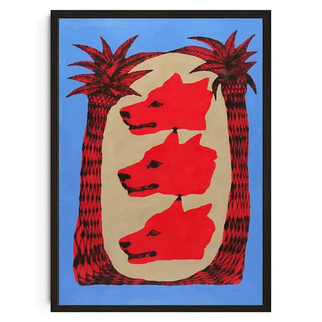 Vintage Abstract Animals Print Posters Mid Century Wall Art Canvas Painting Pictures for Living Room Bedroom Home Decor No Frame