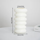 Nordic Vases Pure White Plastic Vases Imitation Ceramic Flower Vases Desktop Flowerpot Wedding Decor Home Ornament