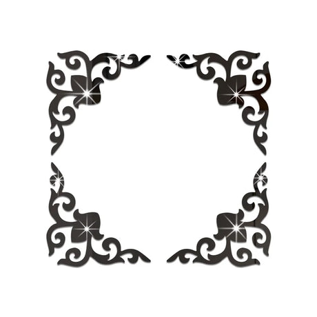 Acrylic Mirror Sticker Wall Cabinet Decor Self-adhesive Geometry Wall Corner Decorative Wall Stickers DIY Room Home Office Decor