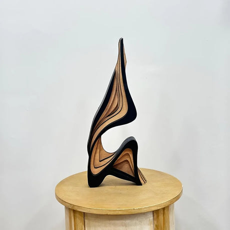 Artistic Abstract Wooden Streamlined Statue Minimalist Bookshelf Home Room Decoration Desktop Ornaments Home Gifts