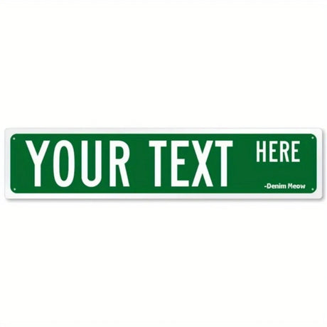 Personalized Metal Sign - Suitable for Offices, Workplaces & Homes, Custom Text, Ideal for Outdoor Decor.