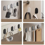 5/10Pcs Self-Adhesive Wall Hooks Door Keys Clothes Hanger Robe Hook Coat Rack Towel Holder Bathroom Accessory Multifunction Hook