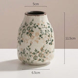 Ice Cracked Ceramic Vase Handmade Vase Bohemian Art Home Decoration Living Room Office Decoration Dried Flower Display Vase