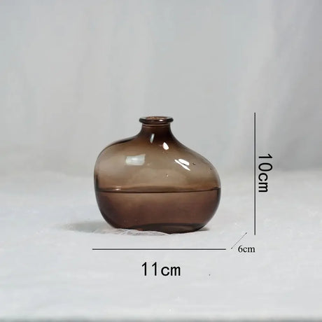 Fashion Gradient Color Glass Flower Vase Mini Irregular Hydroponic Vase Flower Arranger Vase Ornaments Home Decoration