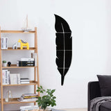 3D Dancing Feathers Mirror Wall Stickers DIY Art Atmosphere Home Shining Wall Stickers House Decoration Living Room Decoration