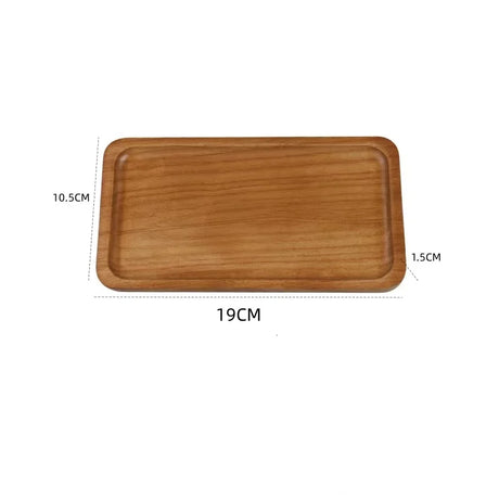 Natural Wooden Tray Rectangular Plate Fruit Snacks Food Storage Trays Hotel Home Serving Tray Decorate Supplies