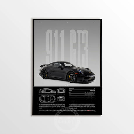 Minimalist 911 Turbo GT3-RS GT4 RS Hyper Car Sports Car Supercar Poster Canvas Painting Motosport Wall Art Pictures Home Decor