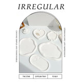 Decorative Prop with Irregular Cloud-shaped Tray Multipurpose Irregular Plaster Tray for Jewelry and Home Decor