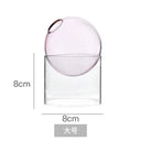 Mini Round Flower Vase Hydroponic Container Micro Landscape Glass Ecological Bottle Borosilicate Glass Bottle With Home Decorate