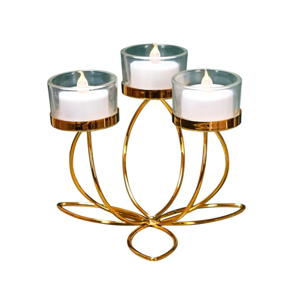 Metal Candlestick Holder Iron Candle Holders for Romantic Candlelight Dinner Props Table Decoration Retro Bedroom  Ornaments