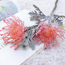 Artificial Flowers Short Branch Crab Claw 2 Fork Pincushion Festival Garland Vase for Home Wedding Room Decoration Fake Planting