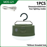 MOSLIGHTING Outdoor LED Camping Light 4 Modes MiNi Portable Hang Tent Lamp USB Rechargeable Portable Waterproof Emergency Light