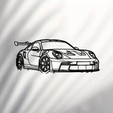 1pc Metal for Supercar Metal Wall Art Modern Iron Home Decor Sign, Dynamic Racing Car Outline Sculpture, Car Decor Ideal choice