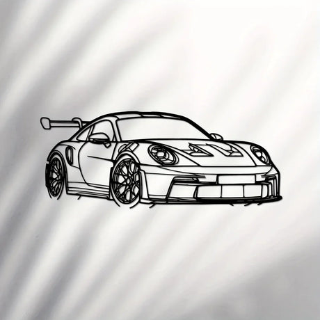 1pc Metal for Supercar Metal Wall Art Modern Iron Home Decor Sign, Dynamic Racing Car Outline Sculpture, Car Decor Ideal choice