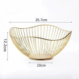 Fruit Basket Durable Metal Wire Storage Bowl Nordic Style Iron Home Snacks Bread Dining Table Indoor Cosmetic Storage Basket