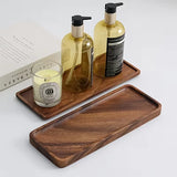 Natural Wooden Tray Rectangular Plate Fruit Snacks Food Storage Trays Hotel Home Serving Tray Decorate Supplies