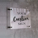 Business Customized Acrylic Perspex Plates, Number Decorative House Signs, Logo Beauty Salon Nails Studio Wall Aesthetic Decor