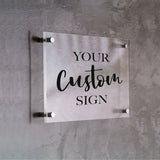 Business Customized Acrylic Perspex Plates, Number Decorative House Signs, Logo Beauty Salon Nails Studio Wall Aesthetic Decor