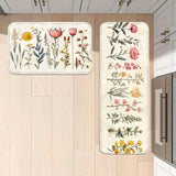 Floral Kitchen & Bathroom Mats Non-Slip, Runner Rugs for Home, Laundry - Comfortable Standing Pads with Vibrant Spring Decor