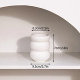 White Nordic Ceramic Flower Vase Retro Flower Bottle Creative Flower Arrangement Holder Simple Plant Pot Room Table Decor Mini