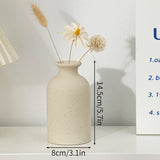 Ceramic Flower Vase Retro Table Decorative Vase Dried Flower Arrangement Pot Home Wedding Gifts Aesthetic Vase Desktop Ornament