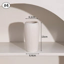 White Nordic Ceramic Flower Vase Retro Flower Bottle Creative Flower Arrangement Holder Simple Plant Pot Room Table Decor Mini