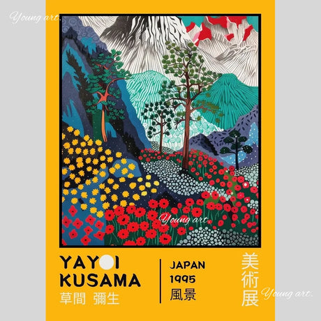 Japanese Yayoi K_Kusama Abstract Canvas Prints Poster Japandi Vintage Animal Aesthetics Art Prints Bedroom Wall Art Home Decor