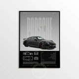 Minimalist 911 Turbo GT3-RS GT4 RS Hyper Car Sports Car Supercar Poster Canvas Painting Motosport Wall Art Pictures Home Decor