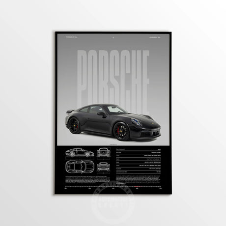 Minimalist 911 Turbo GT3-RS GT4 RS Hyper Car Sports Car Supercar Poster Canvas Painting Motosport Wall Art Pictures Home Decor