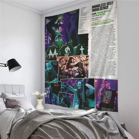 Mindless Self Indulgence Anime Tapestry - Tarot Hippie Wall Rug, Dorm & Home Decor, Unique Hanging Art, Vibrant Design