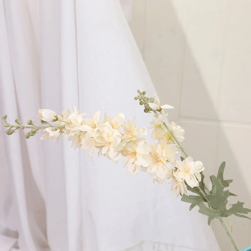 Yannew 3pcs 85cm Delphinium Artificial Flowers Long Stem Silk Hyacinth Wedding Flower Arrangements Decoration Home Room Decor
