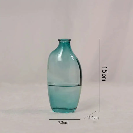 Fashion Gradient Color Glass Flower Vase Mini Irregular Hydroponic Vase Flower Arranger Vase Ornaments Home Decoration