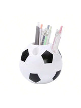 6 Creative Football-Shaped Pen Holders, Multifunctional Plastic Pen Holders for Students and Office Use, Football Pen Holders, Student Pen Holders, Plastic Storage Pen Holders, Room Decoration, Storage, Office Decoration, Bac