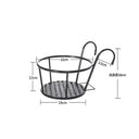 One pack of 1/2/3 iron art hanging flower pots with hanging hooks, metal plant planting hanging basket, detachable, for balcony