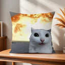 Cushion Cover Comfort Soft Cat Funny Pillowcase Sofa Meme Living Room Home Gift Office Decor Protective Covers