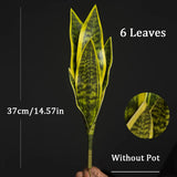 32/37cm Artificial Succulent Plants Fake Sansevieria Indoor Tiger Fur Tropical Faux Snake Plant Office Hotel Balcony Home Decor