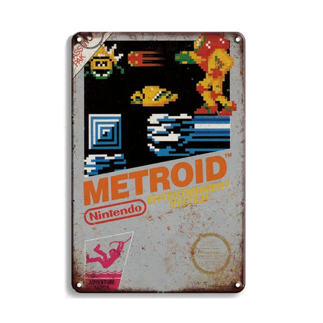 Metal Tin Sign Vintage Wall Plates Decor Shabby Rust Video Game Poster Anime Movie Metal Signs Decor Man Cave Garage Tin Plaques
