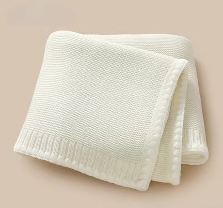 Personalized Name Knitted Acrylic Baby Blanket Breathable Boys Girls Newborn Swaddle Wraps Infant Nap Security Blankets